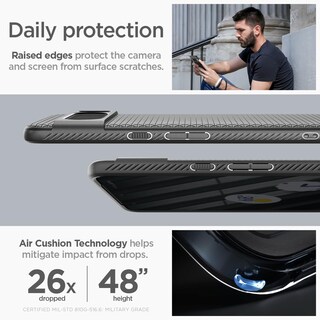 Foto 4 | Funda Spigen Liquid Air Armor Para Pixel 8 Pro (2023), Color Negro - Venta Internacional.
