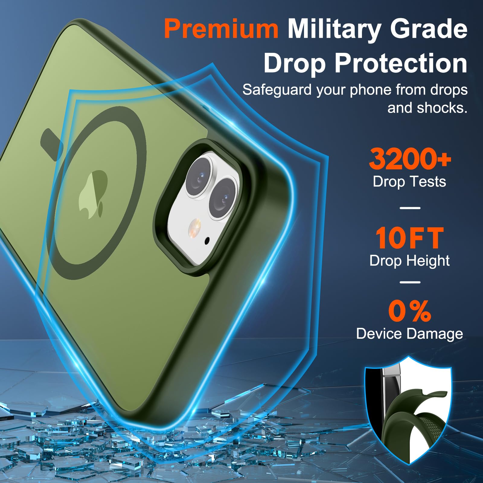 Foto 3 | Funda Magnética Supfine Para Iphone 12/12 Pro Verde - Venta Internacional.