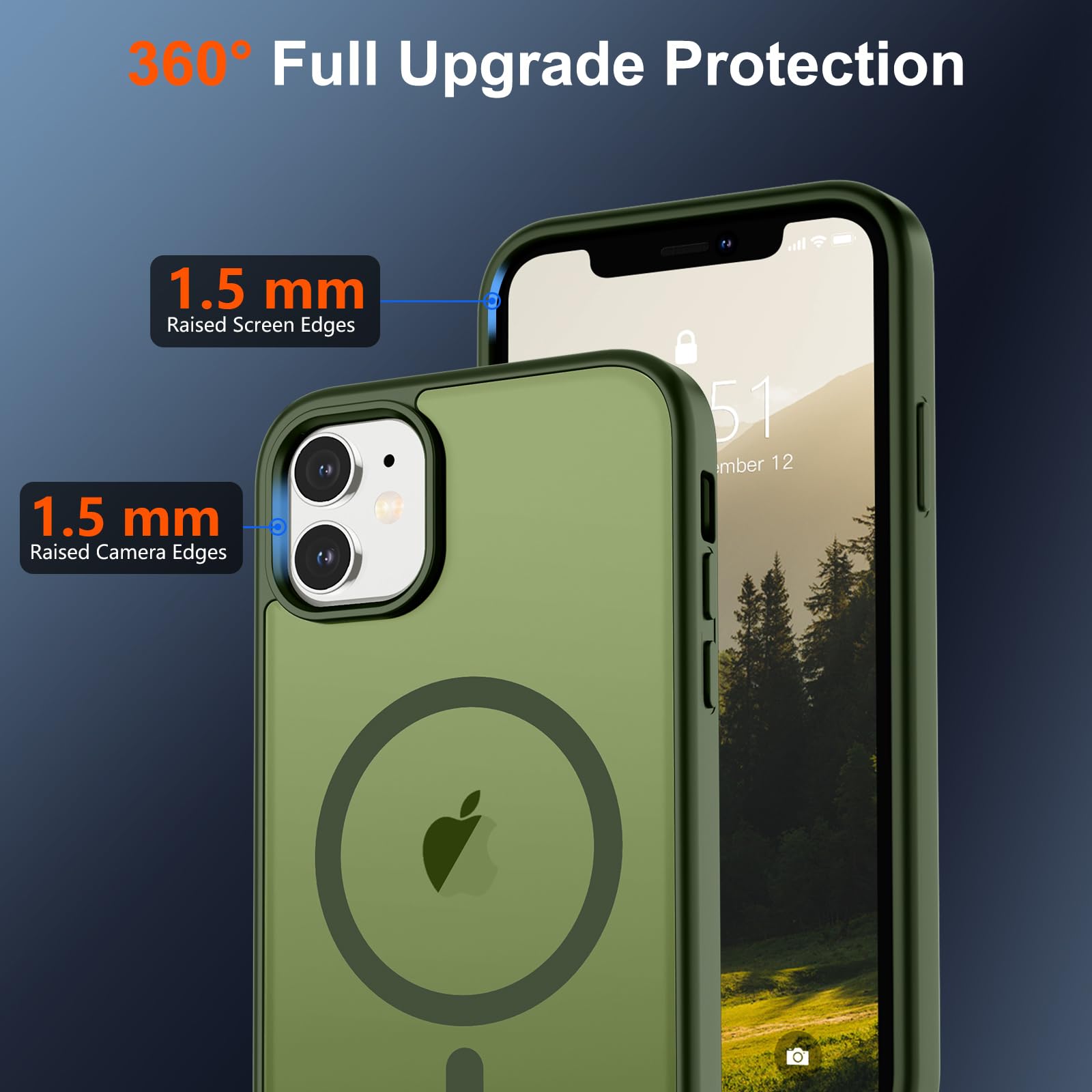 Foto 4 | Funda Magnética Supfine Para Iphone 12/12 Pro Verde - Venta Internacional.