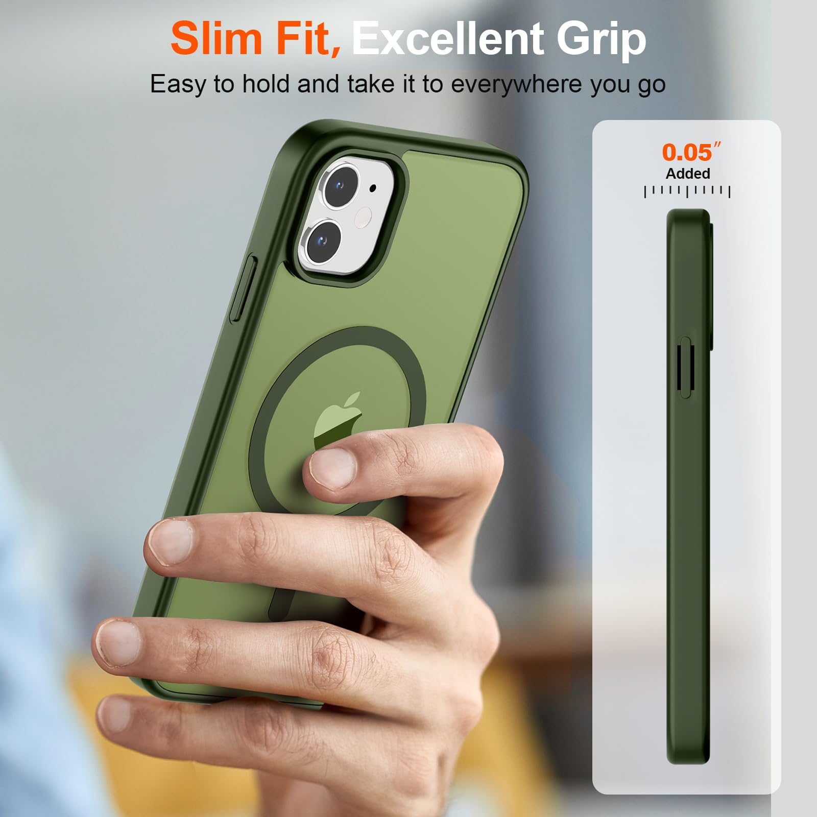 Foto 8 pulgar | Funda Magnética Supfine Para Iphone 12/12 Pro Verde - Venta Internacional.