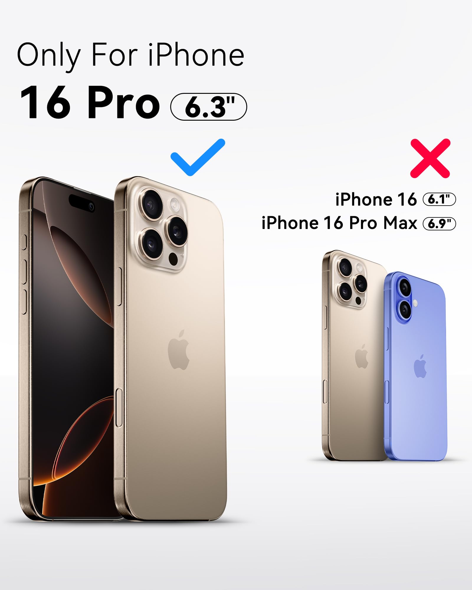 Foto 3 pulgar | Funda De Teléfono Mkeke Para Iphone 16 Pro, Negra, A Prueba De Golpes - Venta Internacional.