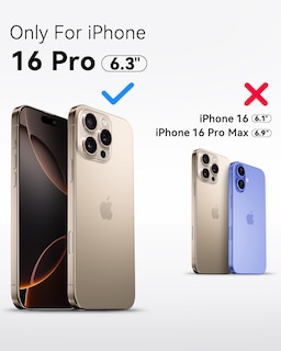 Foto 2 | Funda De Teléfono Mkeke Para Iphone 16 Pro, Negra, A Prueba De Golpes - Venta Internacional.
