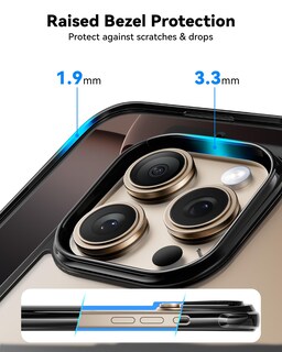 Foto 4 | Funda De Teléfono Mkeke Para Iphone 16 Pro, Negra, A Prueba De Golpes - Venta Internacional.