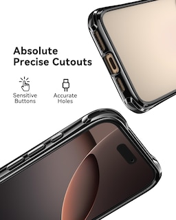 Foto 5 | Funda De Teléfono Mkeke Para Iphone 16 Pro, Negra, A Prueba De Golpes - Venta Internacional.