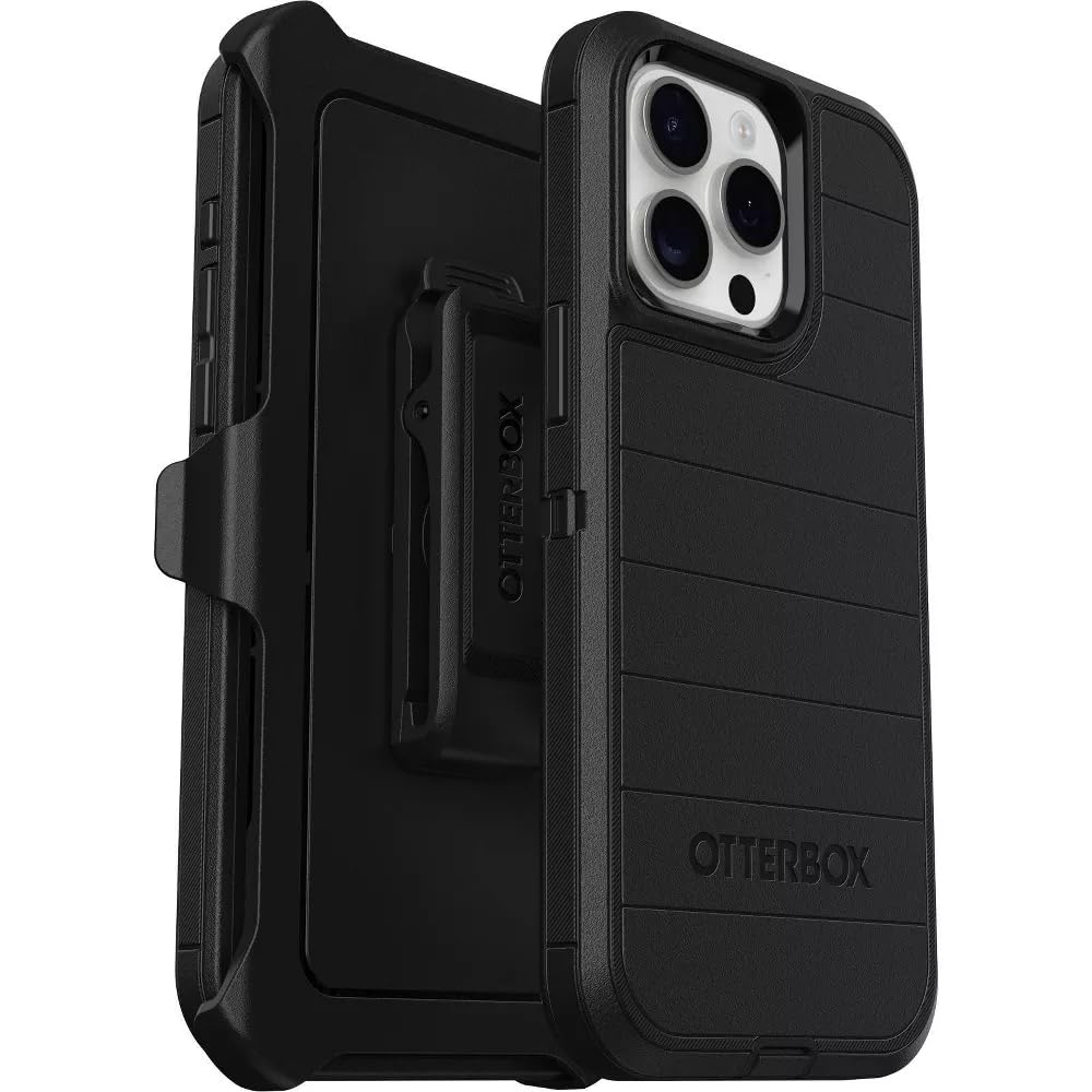 Funda Otterbox Defender Series Para Iphone 15 Pro Max Negra - Venta Internacional.