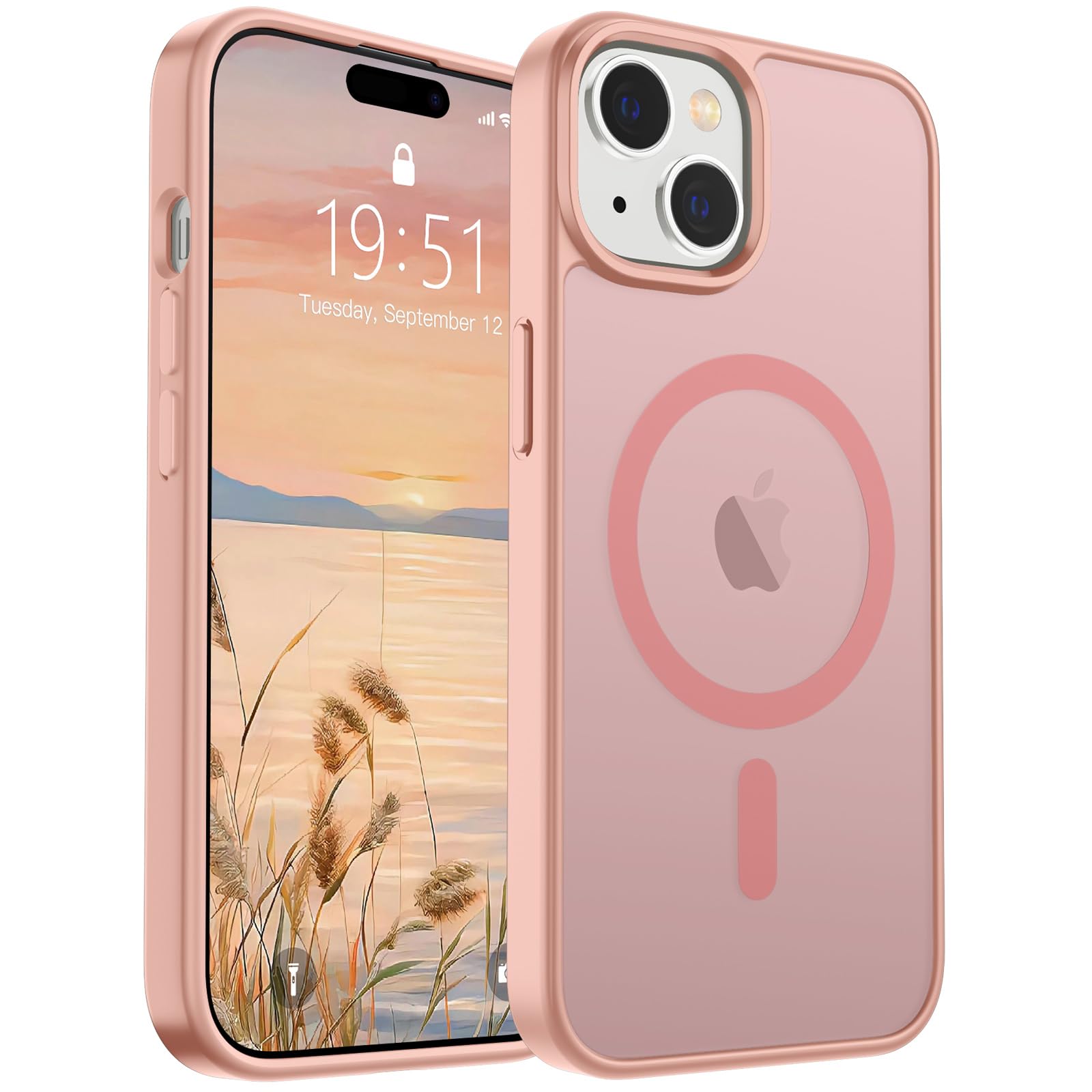 Funda Magnética Supfine Para Iphone 15, Color Rosa - Venta Internacional.