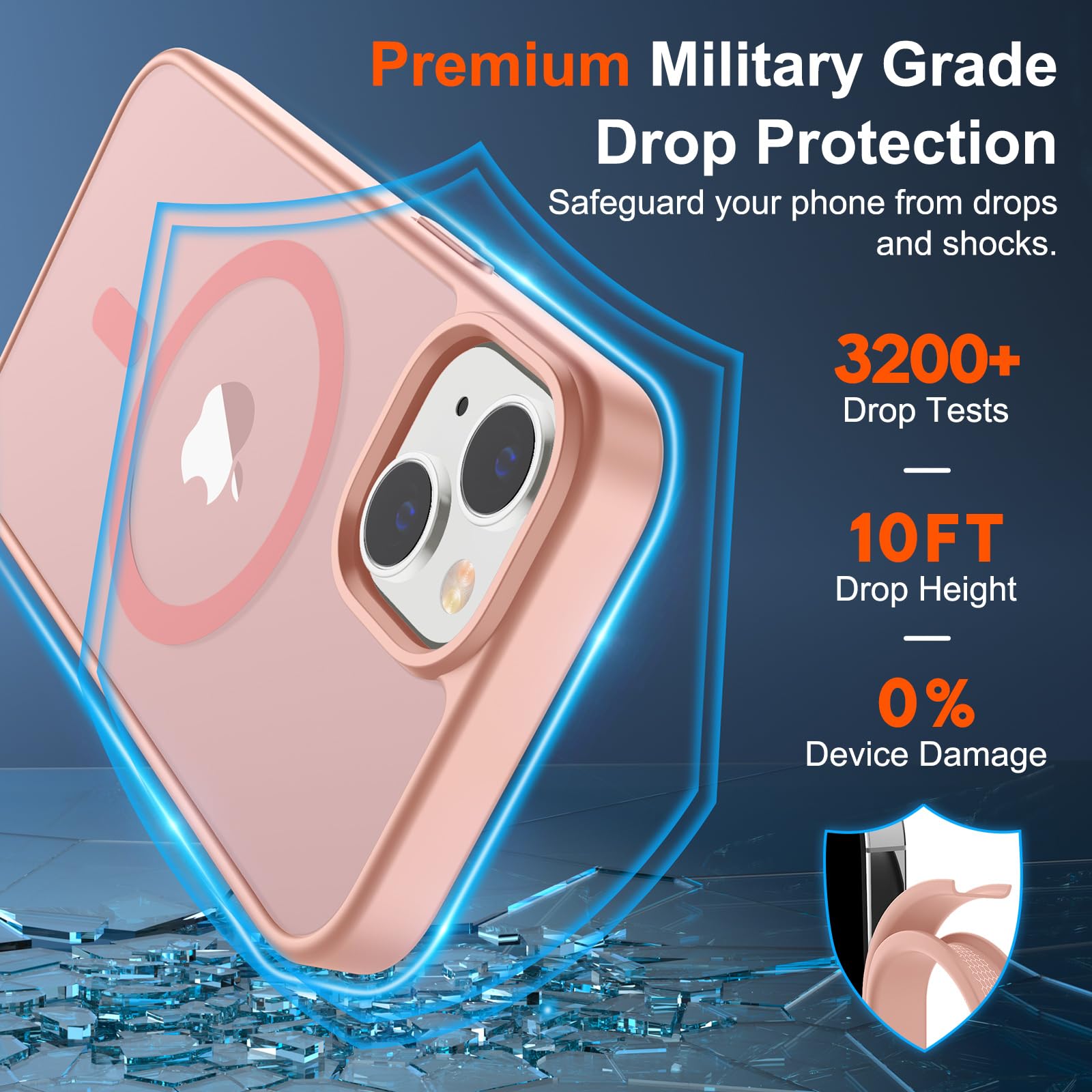 Foto 4 pulgar | Funda Magnética Supfine Para Iphone 15, Color Rosa - Venta Internacional.
