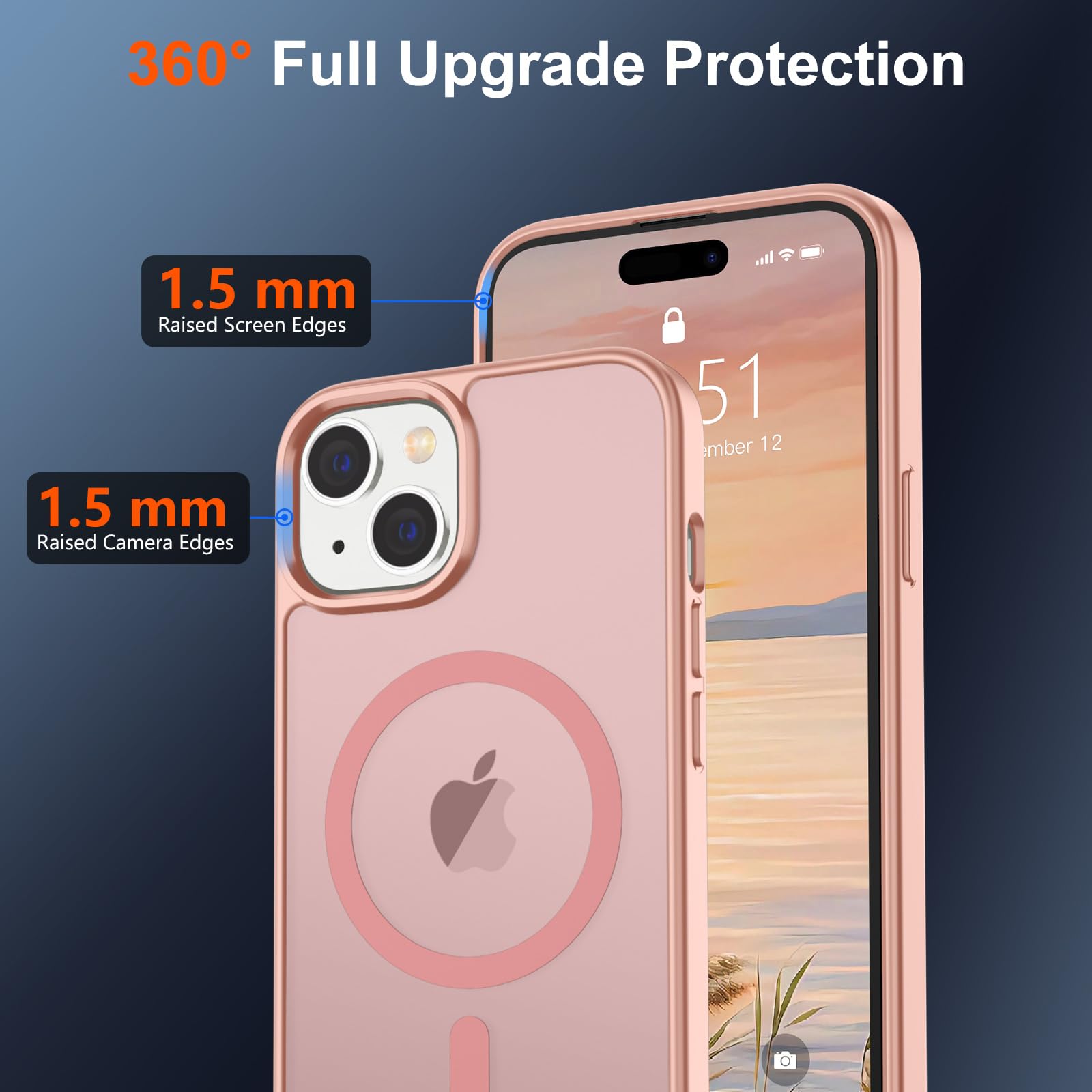 Foto 5 pulgar | Funda Magnética Supfine Para Iphone 15, Color Rosa - Venta Internacional.