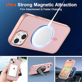 Foto 5 | Funda Magnética Supfine Para Iphone 15, Color Rosa - Venta Internacional.