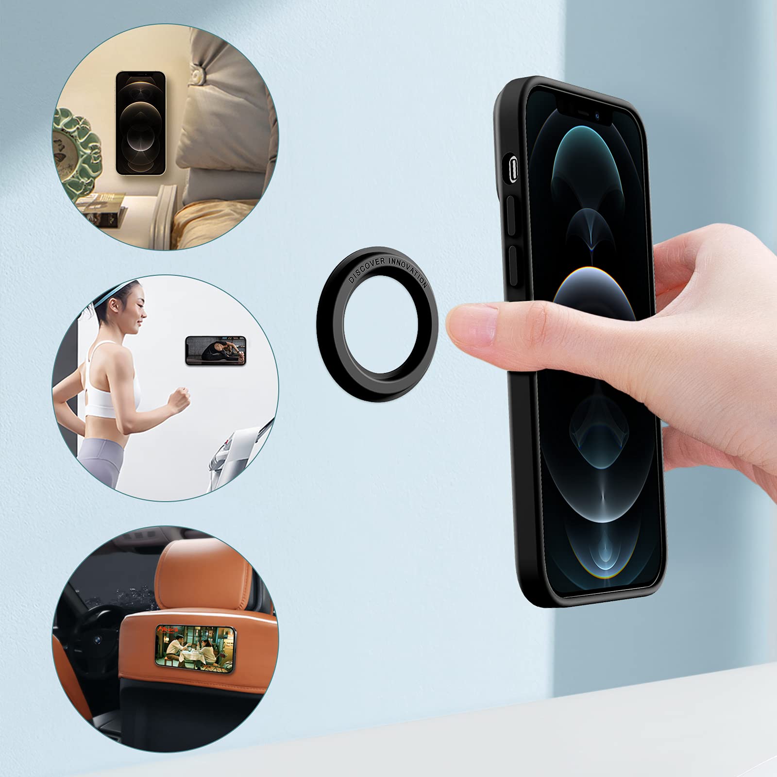 Foto 4 pulgar | Soporte Magnético Para Teléfono De Ducha, Montaje En Pared, Nillkin Magsafe, Negro - Venta Internacional.