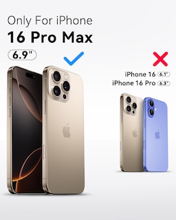 Foto 2 | Funda De Teléfono Mkeke Para Iphone 16 Pro Max Negra A Prueba De Golpes - Venta Internacional.