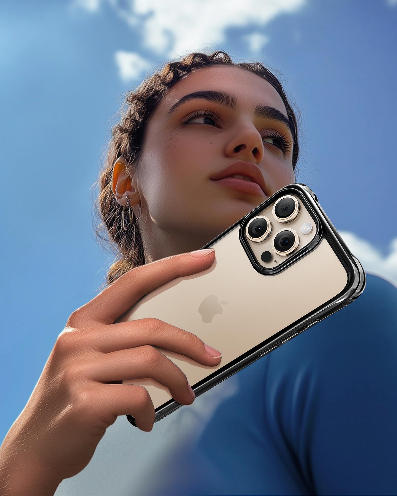 Foto 7 pulgar | Funda De Teléfono Mkeke Para Iphone 16 Pro Max Negra A Prueba De Golpes - Venta Internacional.