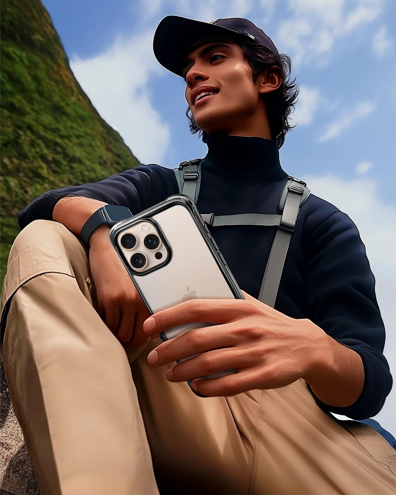 Foto 8 pulgar | Funda De Teléfono Mkeke Para Iphone 16 Pro Max Negra A Prueba De Golpes - Venta Internacional.