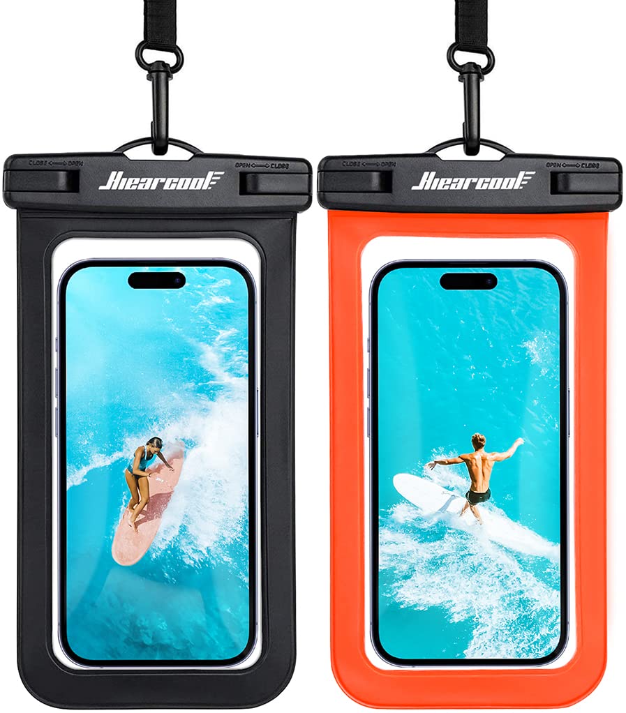 Foto 2 pulgar | Funda Impermeable Hiearcool Para Iphone, 2 Unidades, Color Negro Y Naranja - Venta Internacional.