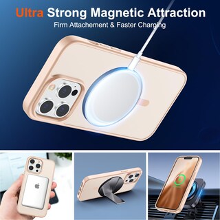 Foto 5 | Funda Magnética Supfine Para Iphone 13 Pro, Color Rosa Arena - Venta Internacional.