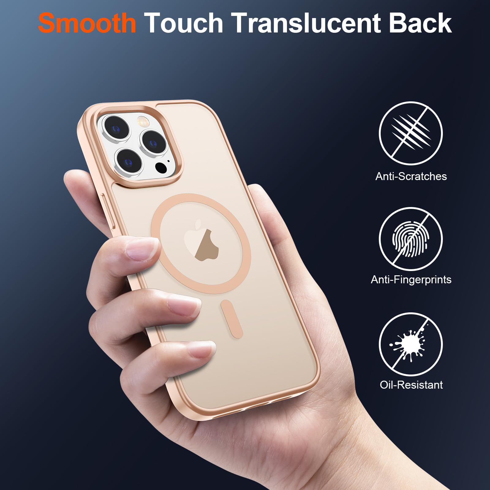 Foto 7 pulgar | Funda Magnética Supfine Para Iphone 13 Pro, Color Rosa Arena - Venta Internacional.