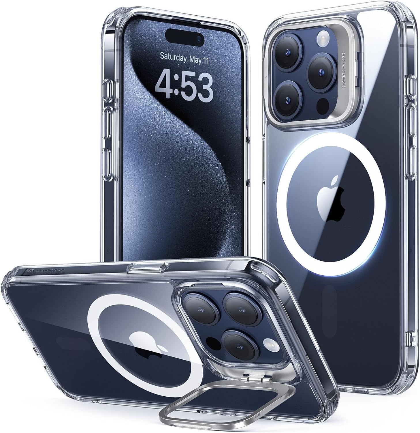 Foto 2 pulgar | Funda De Teléfono Esr Para Iphone 15 Pro Con Magsafe Military-grade Clear - Venta Internacional.