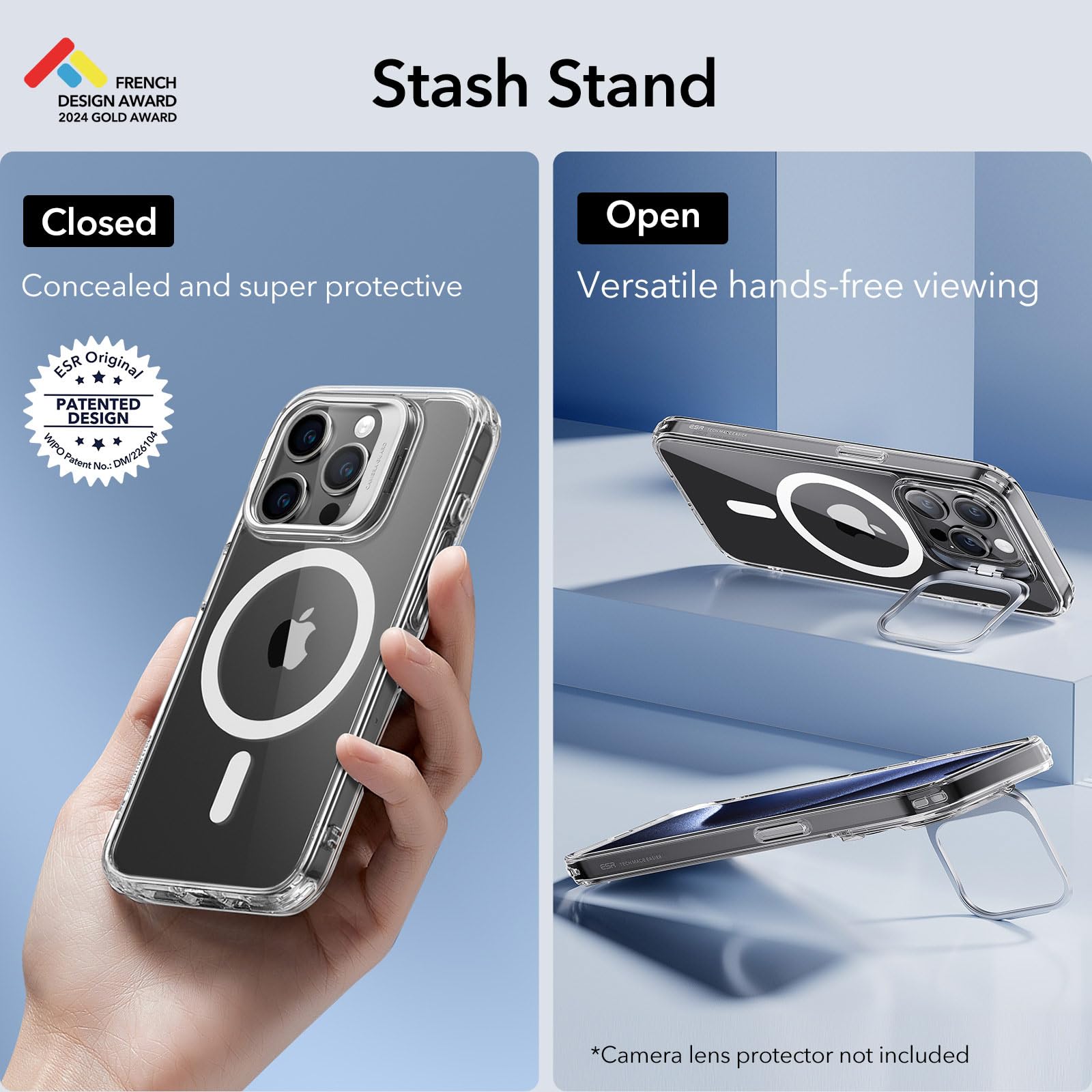 Foto 4 pulgar | Funda De Teléfono Esr Para Iphone 15 Pro Con Magsafe Military-grade Clear - Venta Internacional.