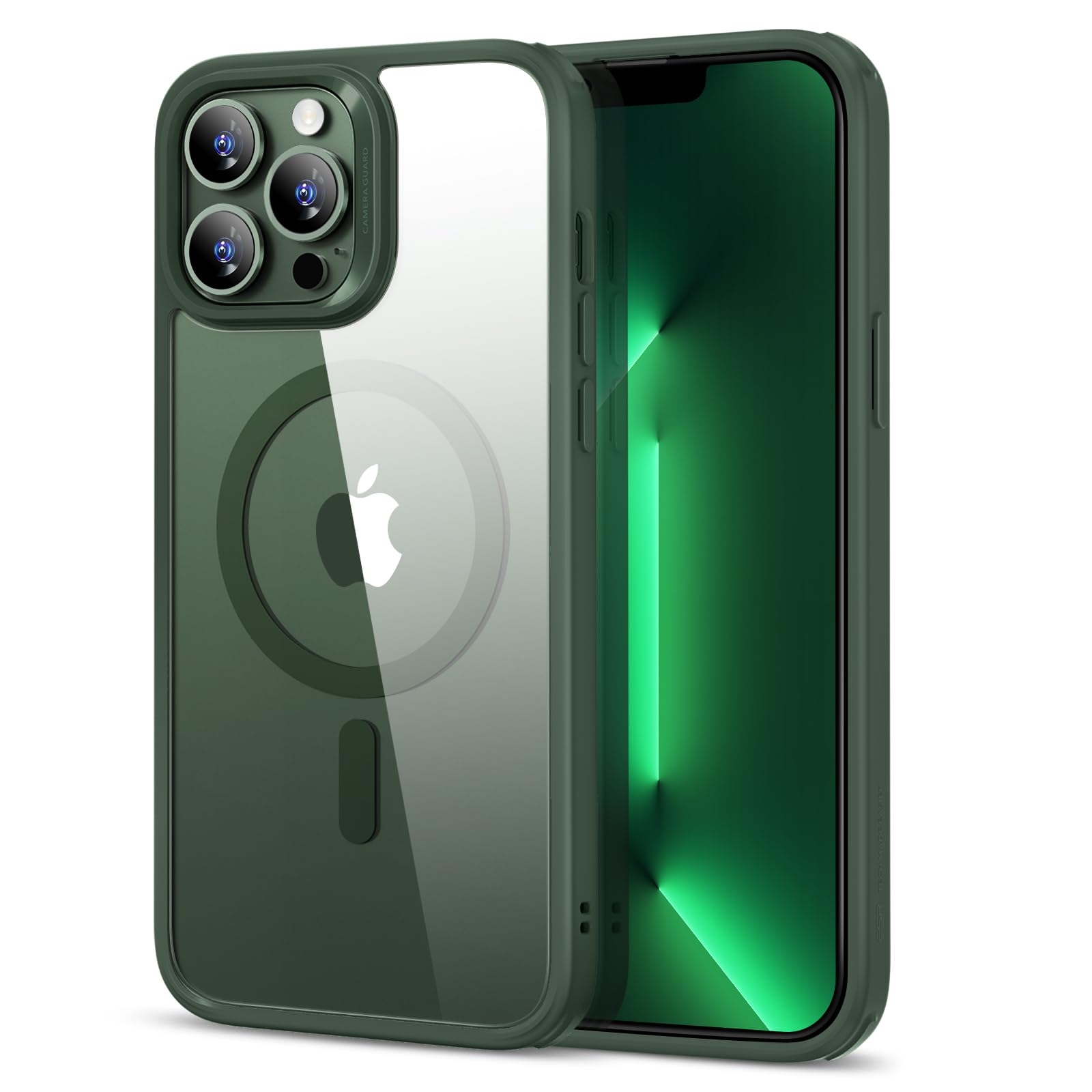 Foto 2 pulgar | Funda De Teléfono Esr Para Iphone 13 Pro, Compatible Con Magsafe, Verde Transparente - Venta Internacional.