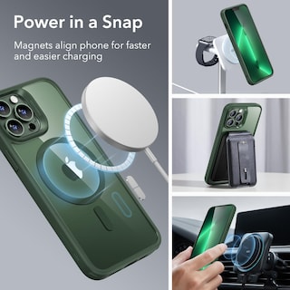 Foto 3 | Funda De Teléfono Esr Para Iphone 13 Pro, Compatible Con Magsafe, Verde Transparente - Venta Internacional.