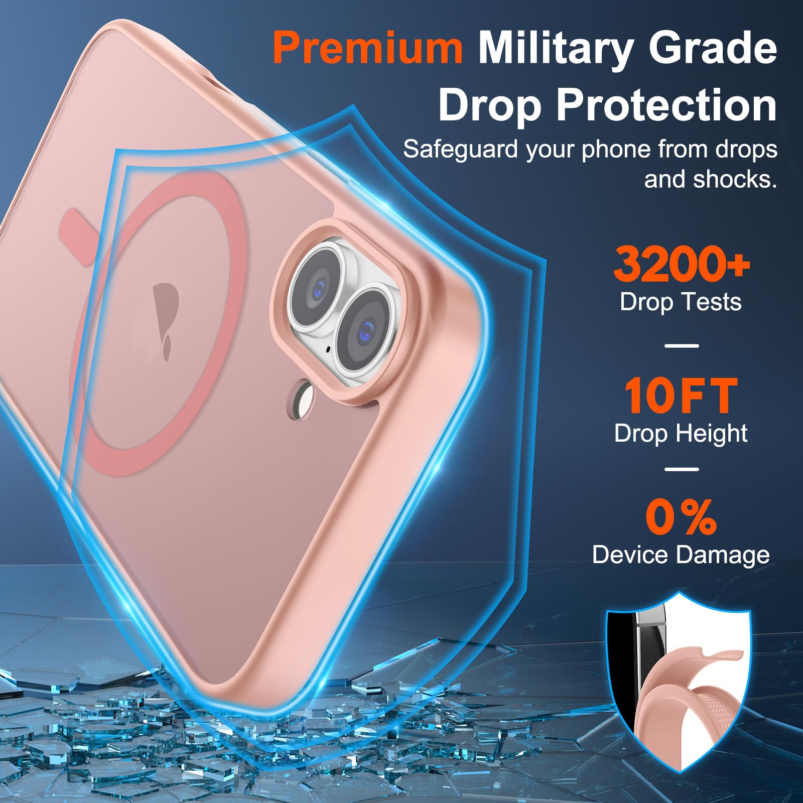 Foto 4 pulgar | Funda Magnética Supfine Para Iphone 16, Color Rosa - Venta Internacional.