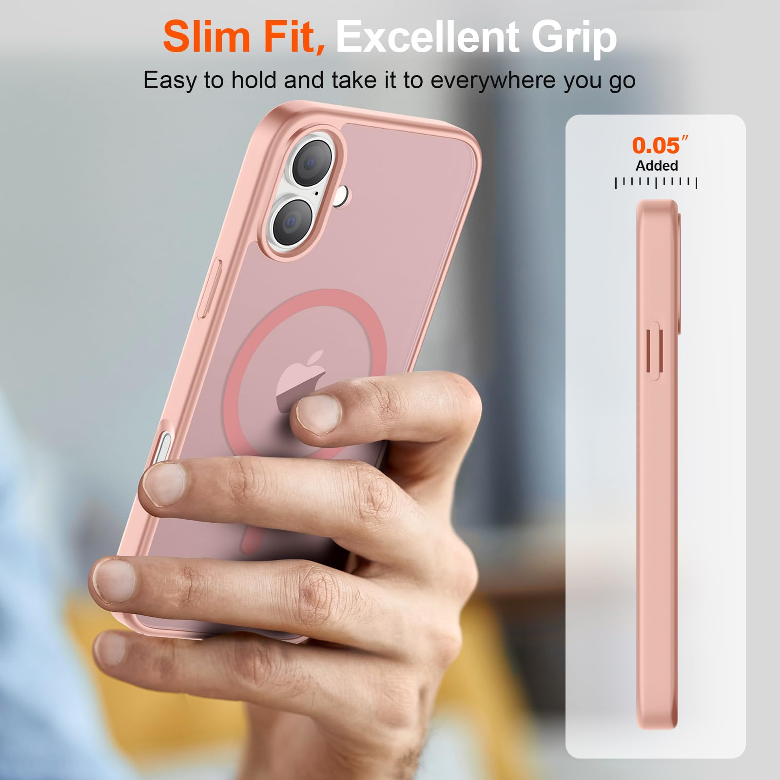 Foto 8 pulgar | Funda Magnética Supfine Para Iphone 16, Color Rosa - Venta Internacional.
