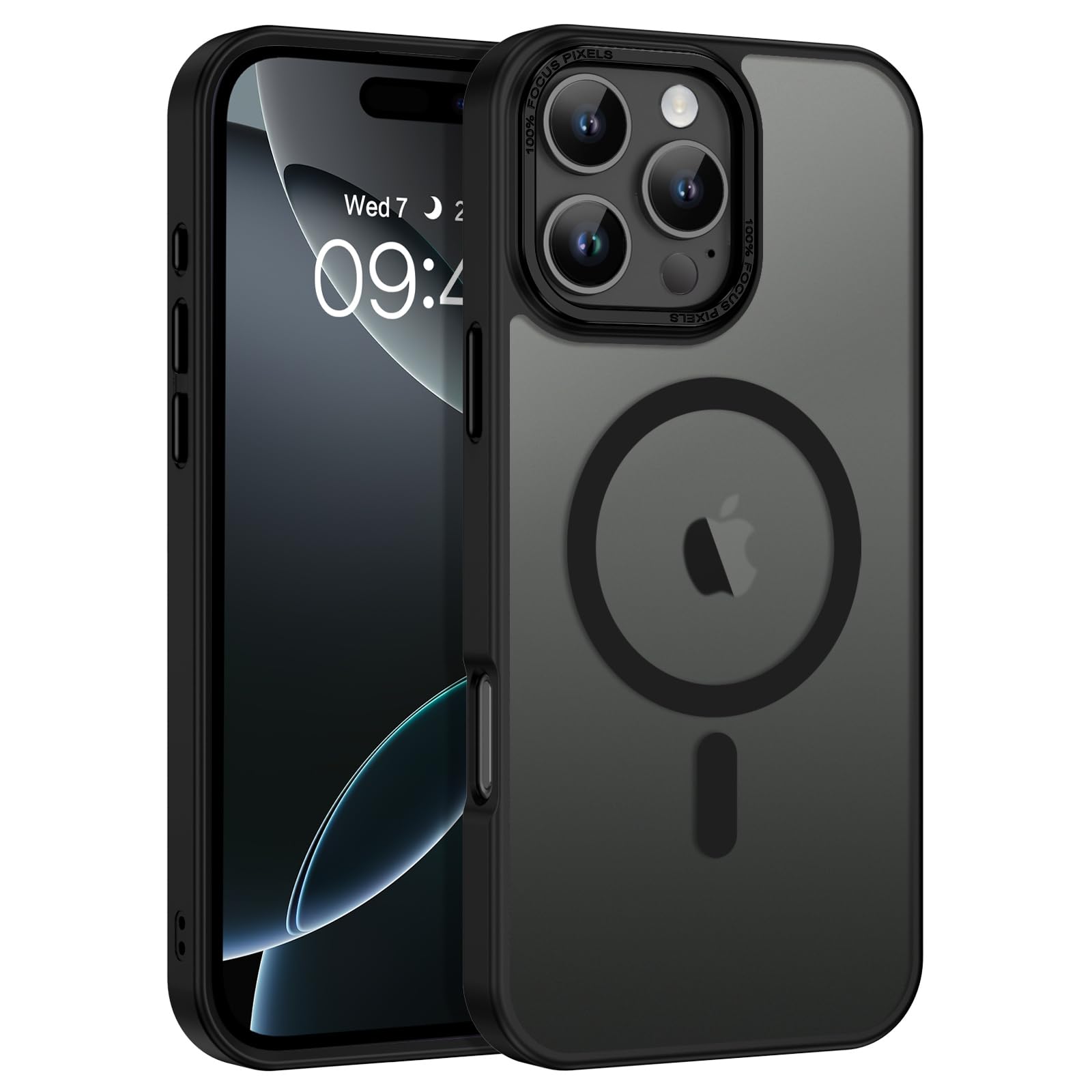 Foto 2 pulgar | Funda De Teléfono Bentoben Para Iphone 16 Pro Max 6.9 Negro Translúcido - Venta Internacional.