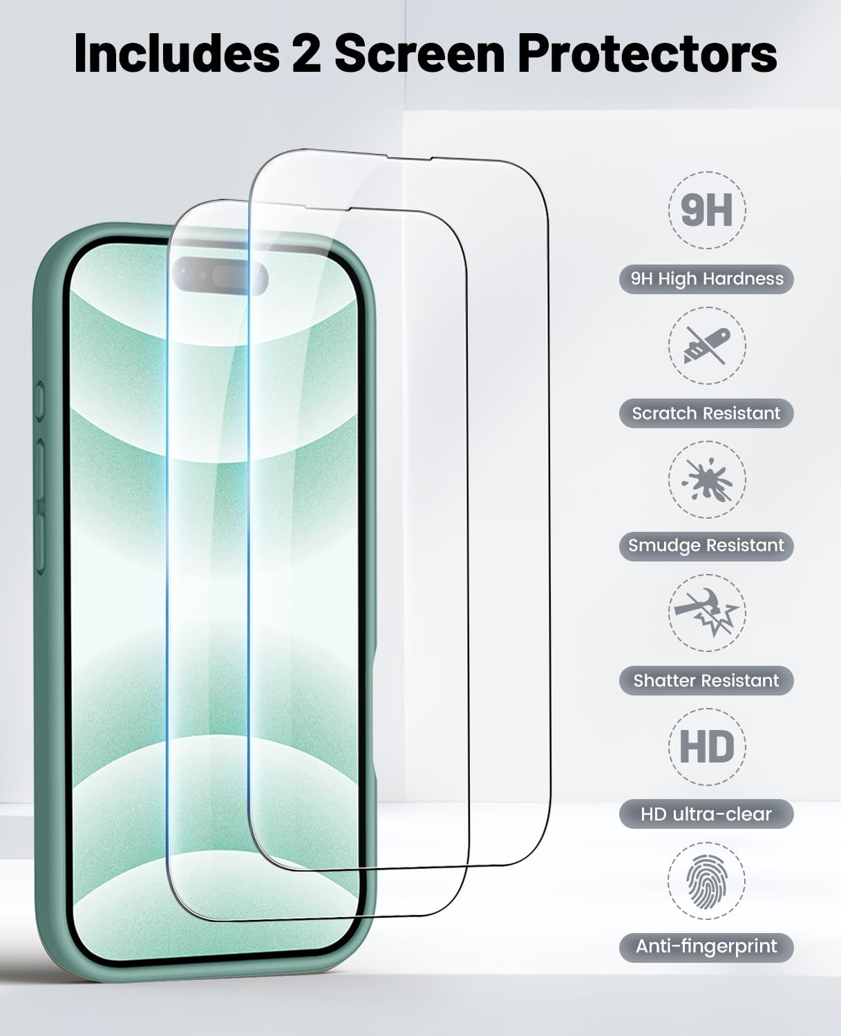 Foto 7 pulgar | Funda De Teléfono Otofly Compatible Con Iphone 16 Pro, Color Verde Pino - Venta Internacional.