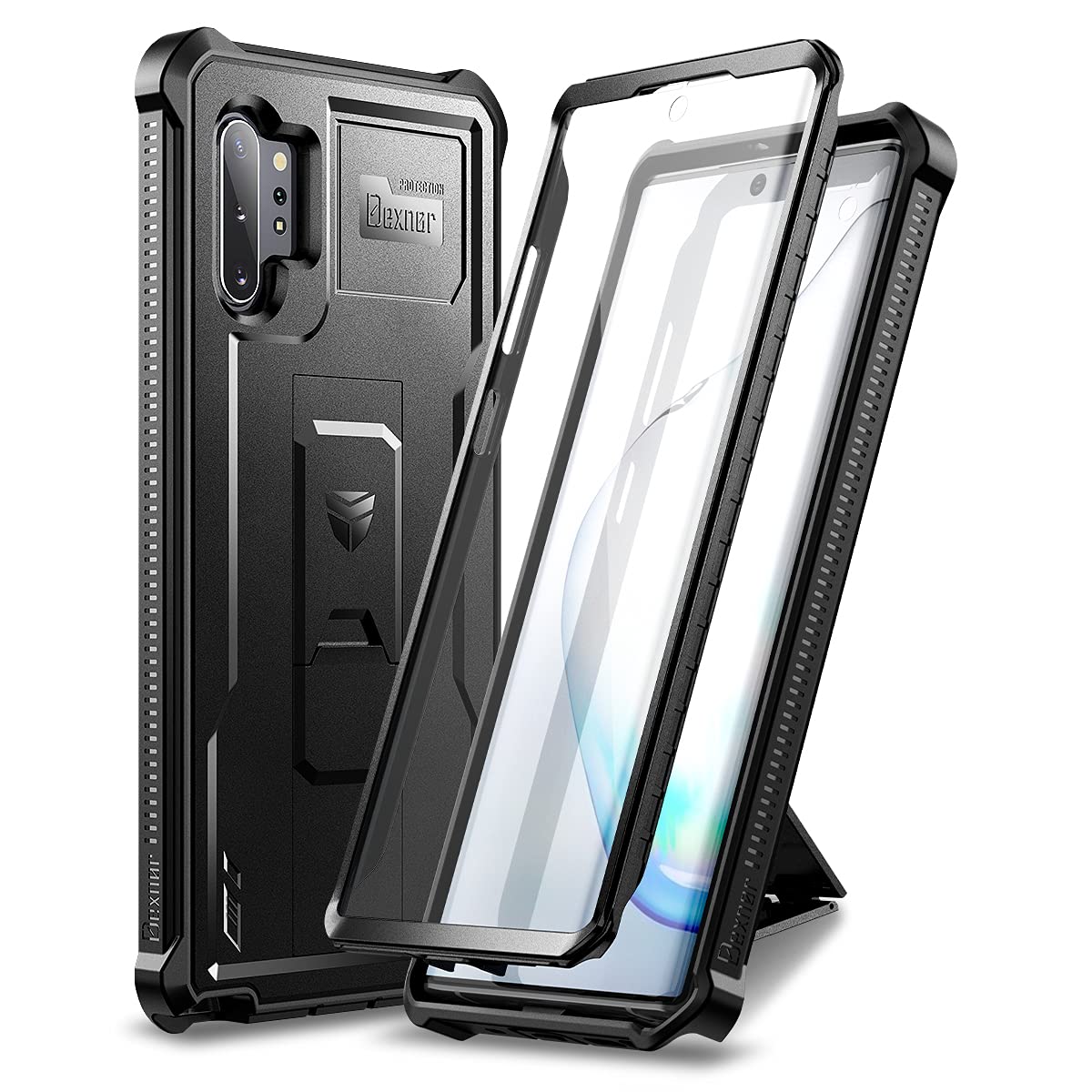 Foto 2 pulgar | Funda Dexnor Para Samsung Galaxy Note 10+ Plus Con Soporte, Color Negro - Venta Internacional.
