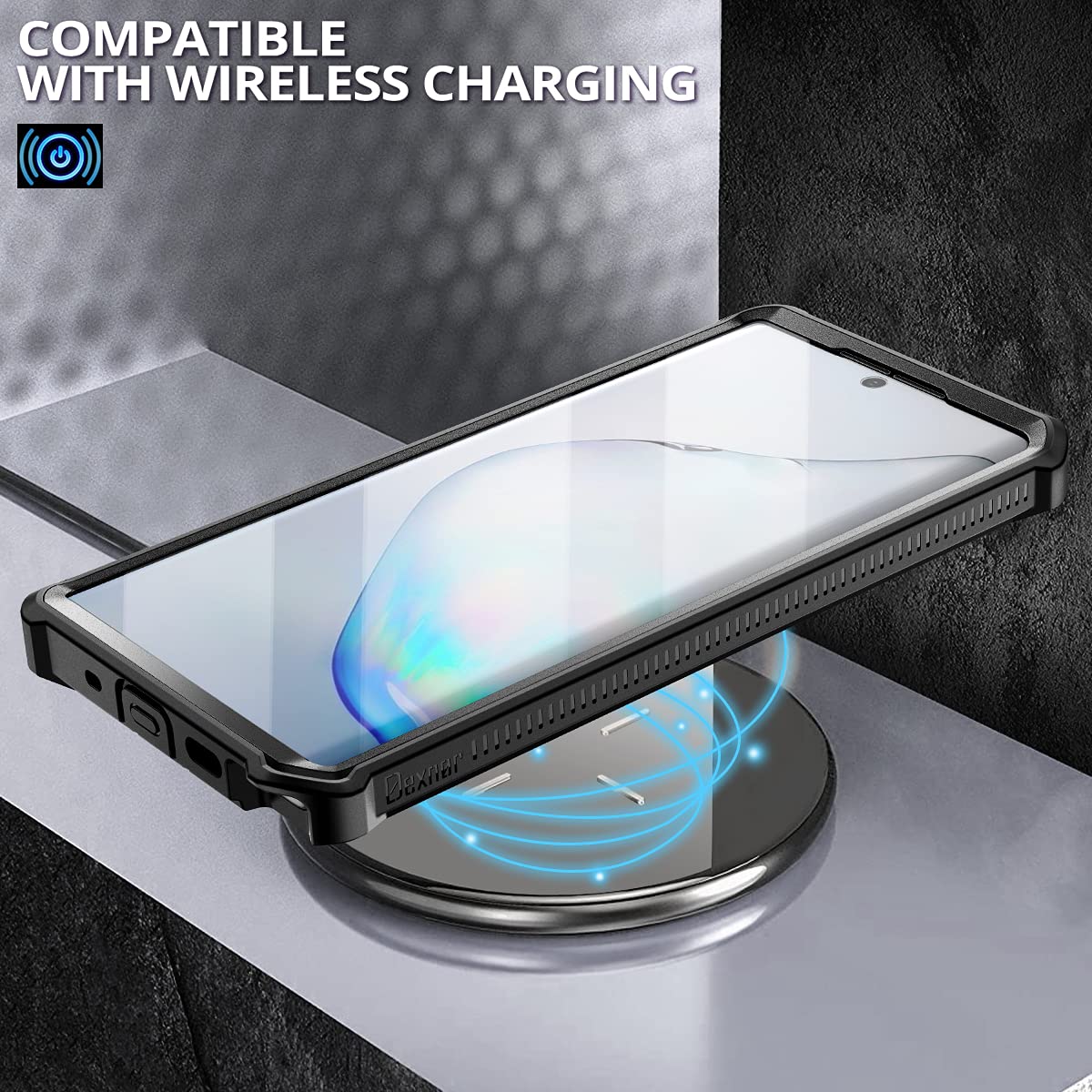Foto 6 pulgar | Funda Dexnor Para Samsung Galaxy Note 10+ Plus Con Soporte, Color Negro - Venta Internacional.