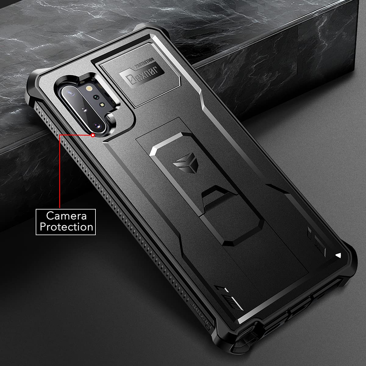 Foto 8 pulgar | Funda Dexnor Para Samsung Galaxy Note 10+ Plus Con Soporte, Color Negro - Venta Internacional.