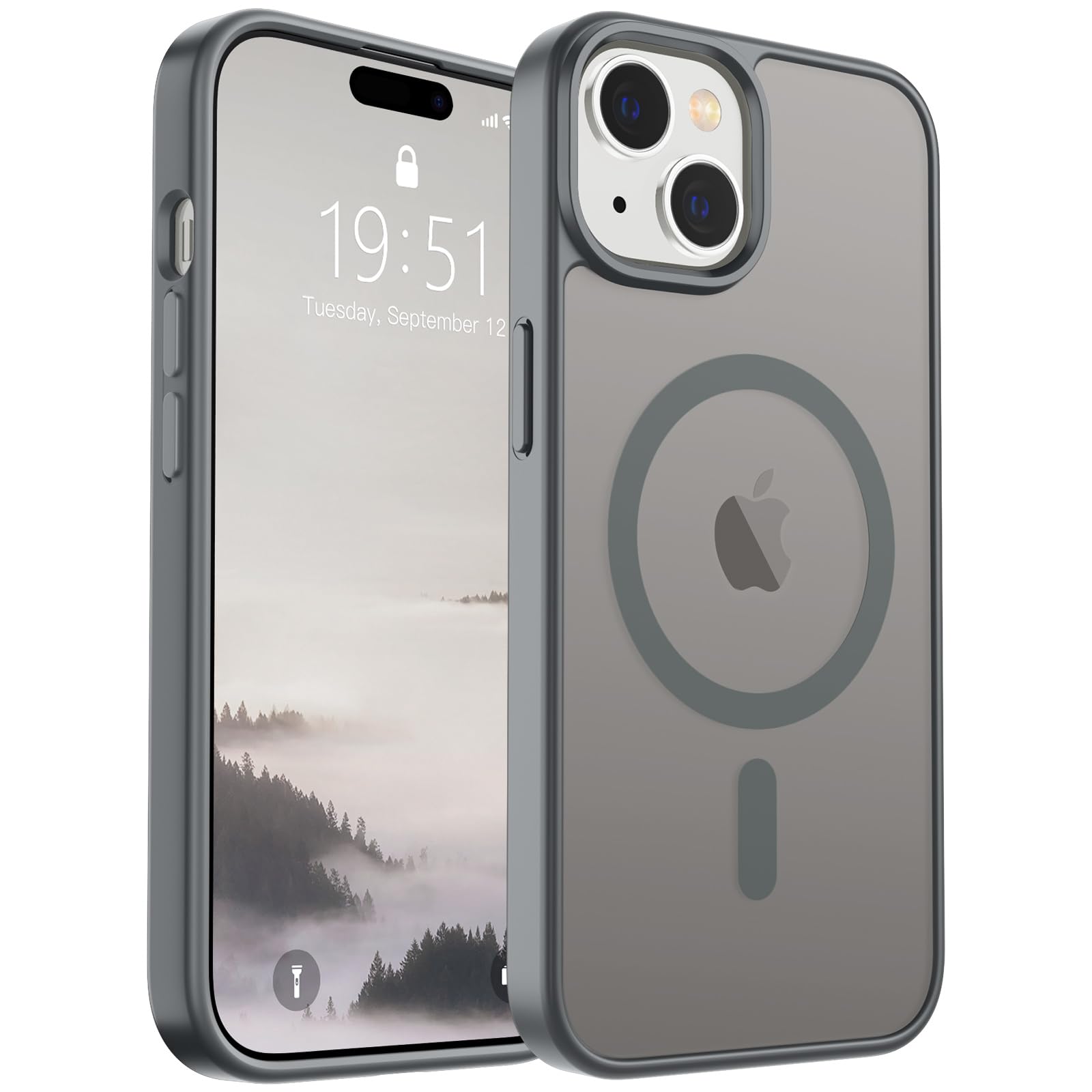 Foto 2 pulgar | Funda Magnética Supfine Para Iphone 15 Gris - Venta Internacional.