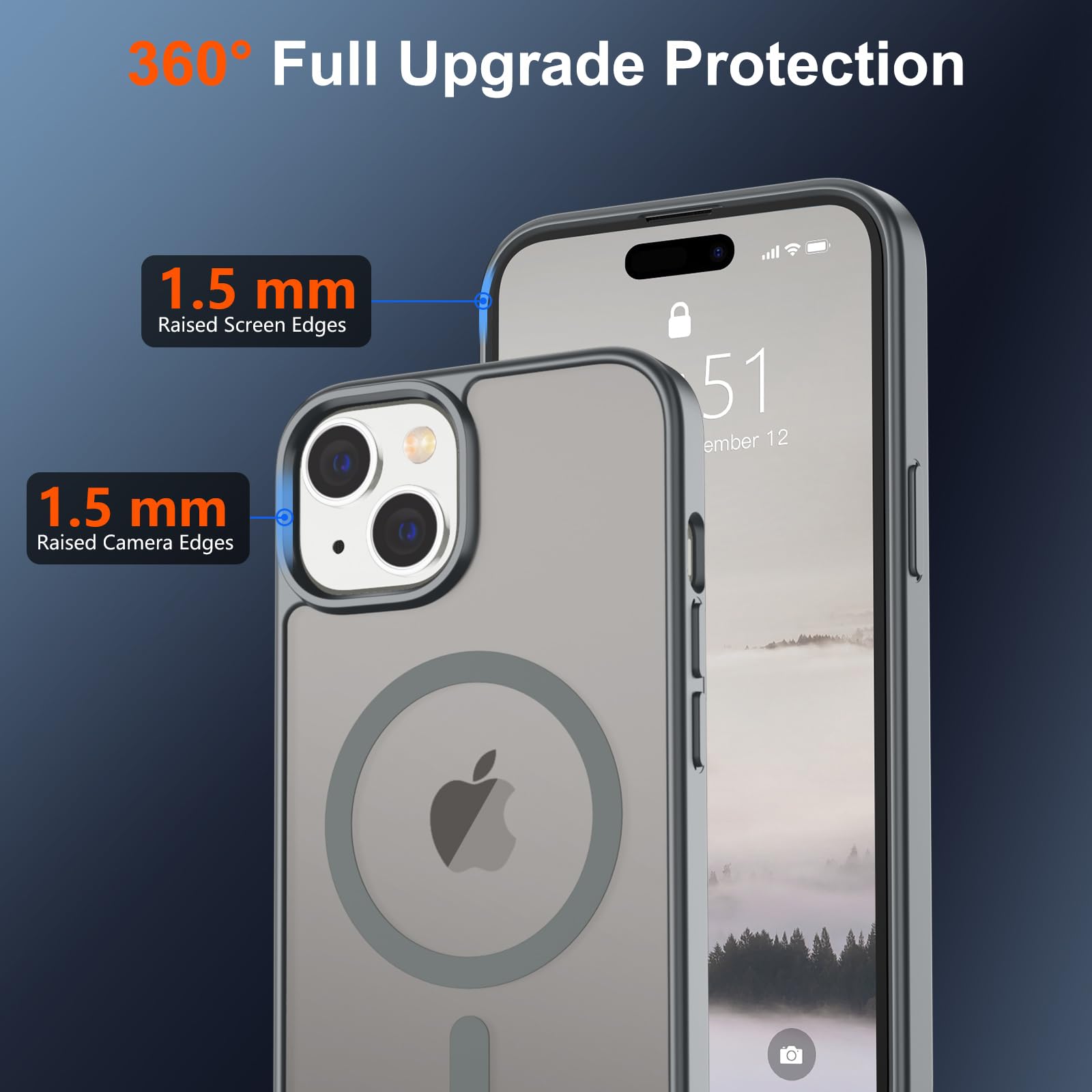 Foto 5 pulgar | Funda Magnética Supfine Para Iphone 15 Gris - Venta Internacional.