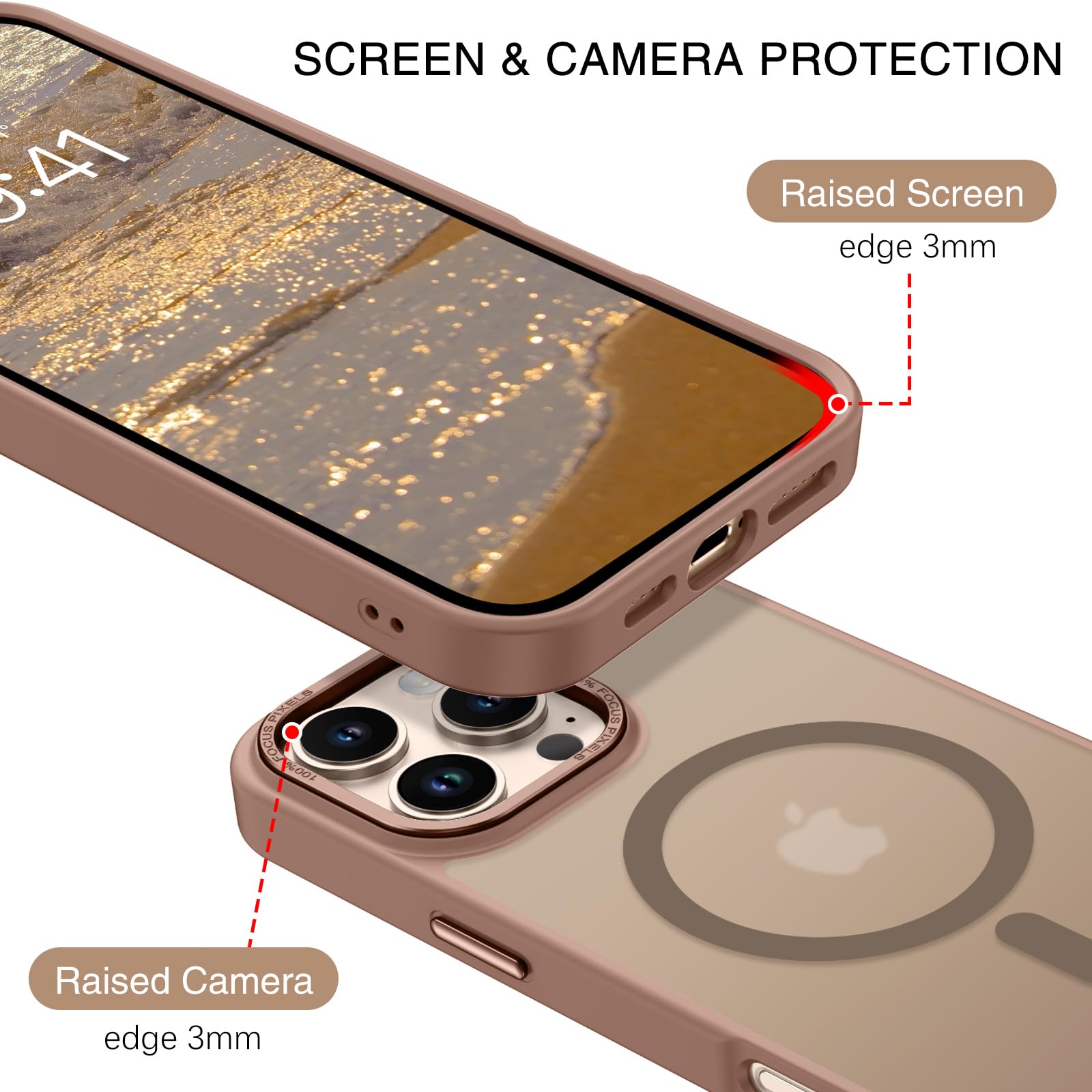 Foto 3 pulgar | Funda De Teléfono Bentoben Para Iphone 16 Pro Max 6.9 Translúcida - Venta Internacional.