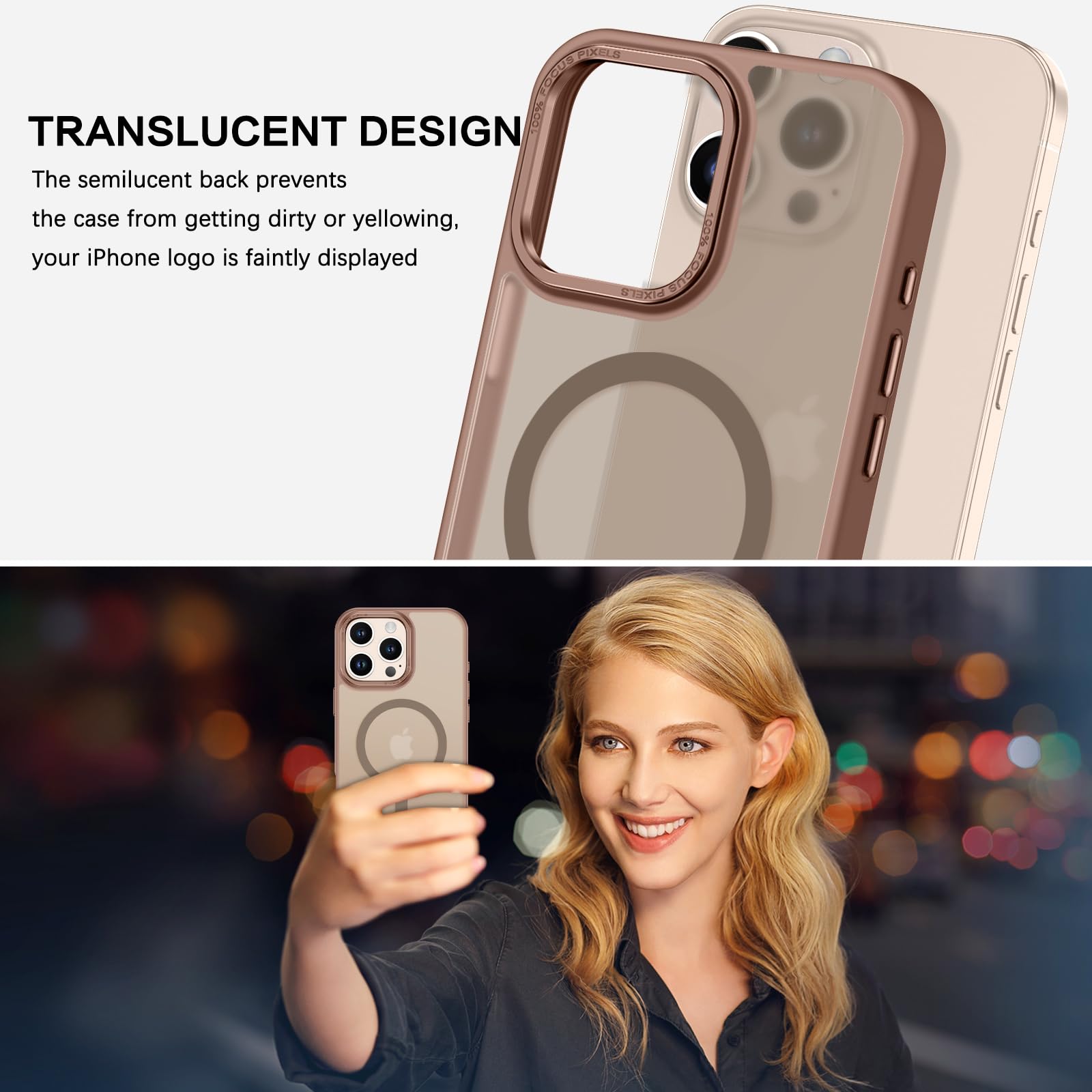 Foto 7 pulgar | Funda De Teléfono Bentoben Para Iphone 16 Pro Max 6.9 Translúcida - Venta Internacional.