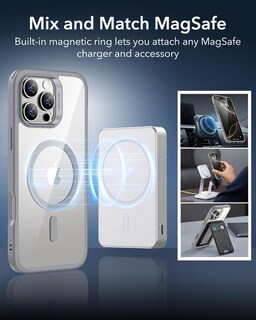 Foto 6 | Funda De Teléfono Esr Para Iphone 16 Pro Max Con Magsafe Clear Grey - Venta Internacional.