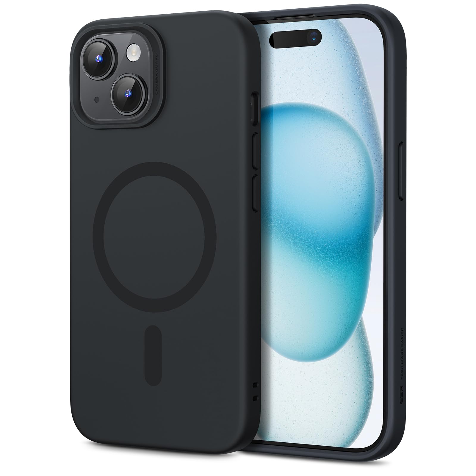 Foto 2 pulgar | Funda Esr Para Iphone 15 Con Magsafe, Silicona, Negra - Venta Internacional.