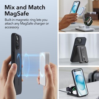 Foto 7 | Funda Esr Para Iphone 15 Con Magsafe, Silicona, Negra - Venta Internacional.