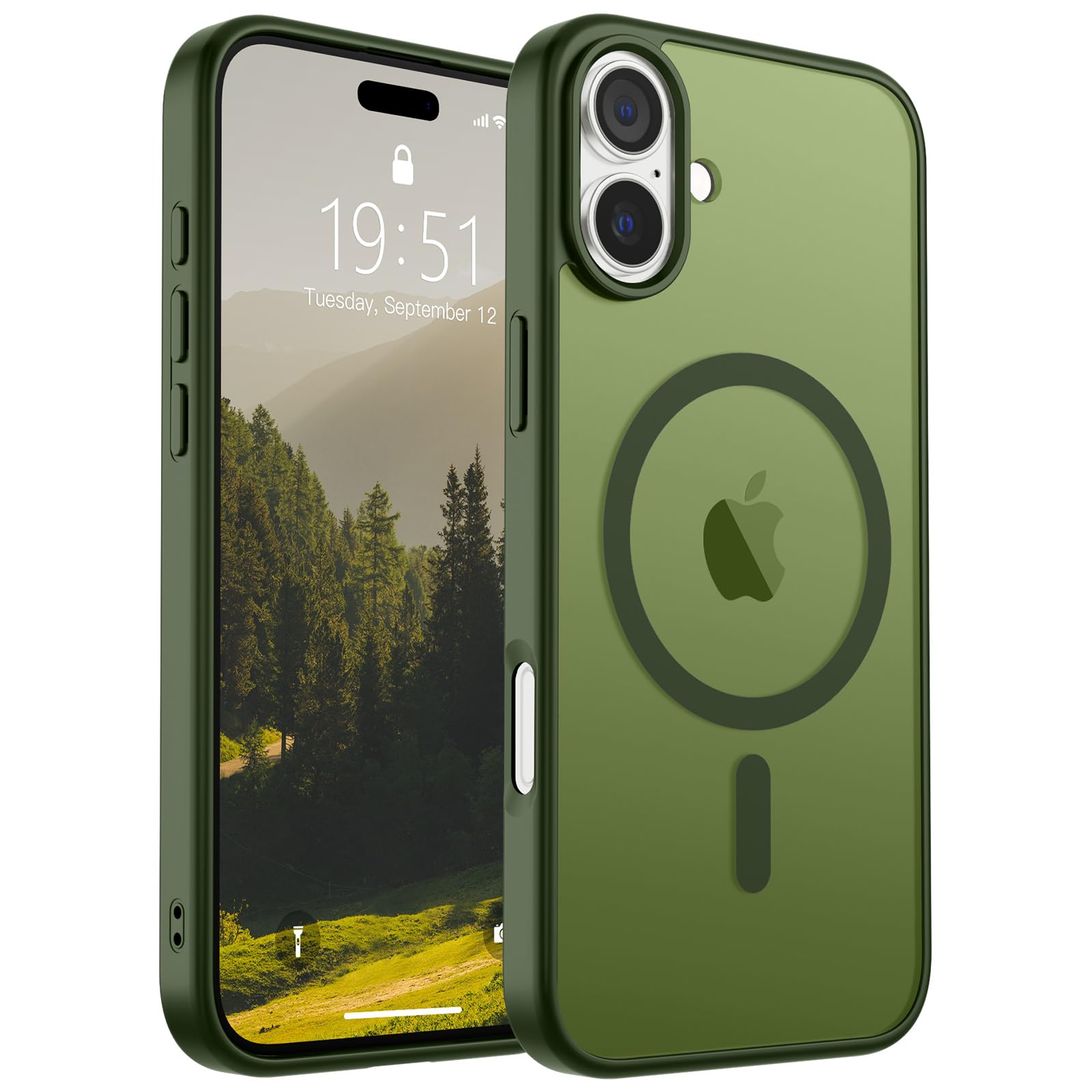 Foto 2 pulgar | Funda Magnética Supfine Para Iphone 16 Con Magsafe Green - Venta Internacional.