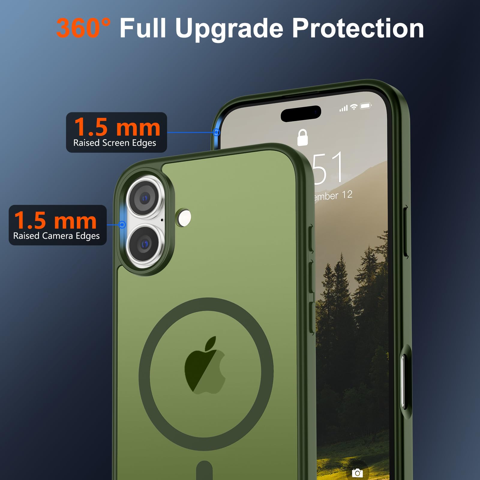 Foto 5 pulgar | Funda Magnética Supfine Para Iphone 16 Con Magsafe Green - Venta Internacional.