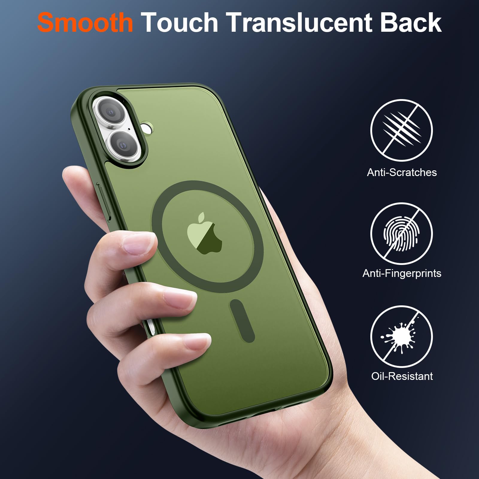 Foto 7 pulgar | Funda Magnética Supfine Para Iphone 16 Con Magsafe Green - Venta Internacional.