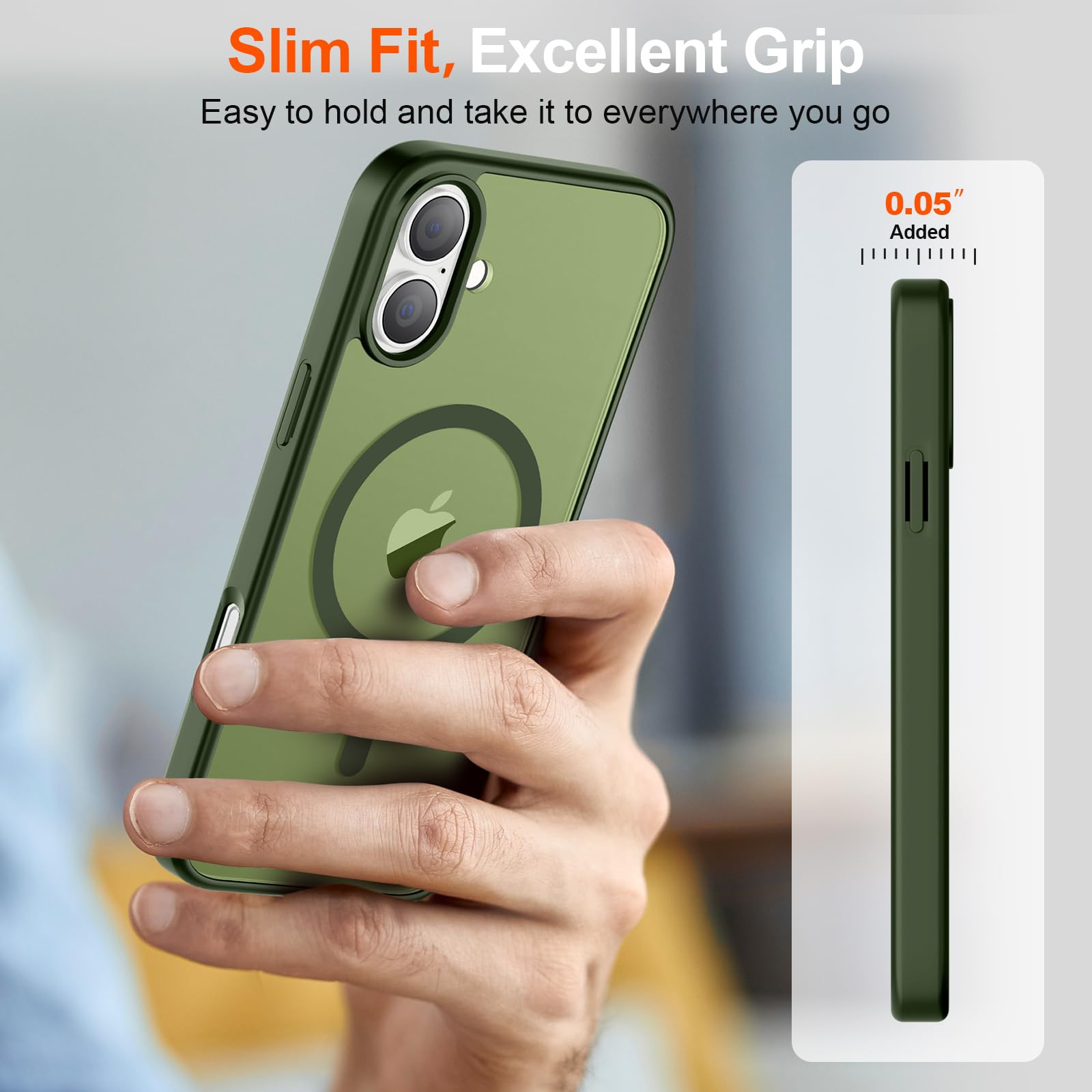 Foto 8 pulgar | Funda Magnética Supfine Para Iphone 16 Con Magsafe Green - Venta Internacional.