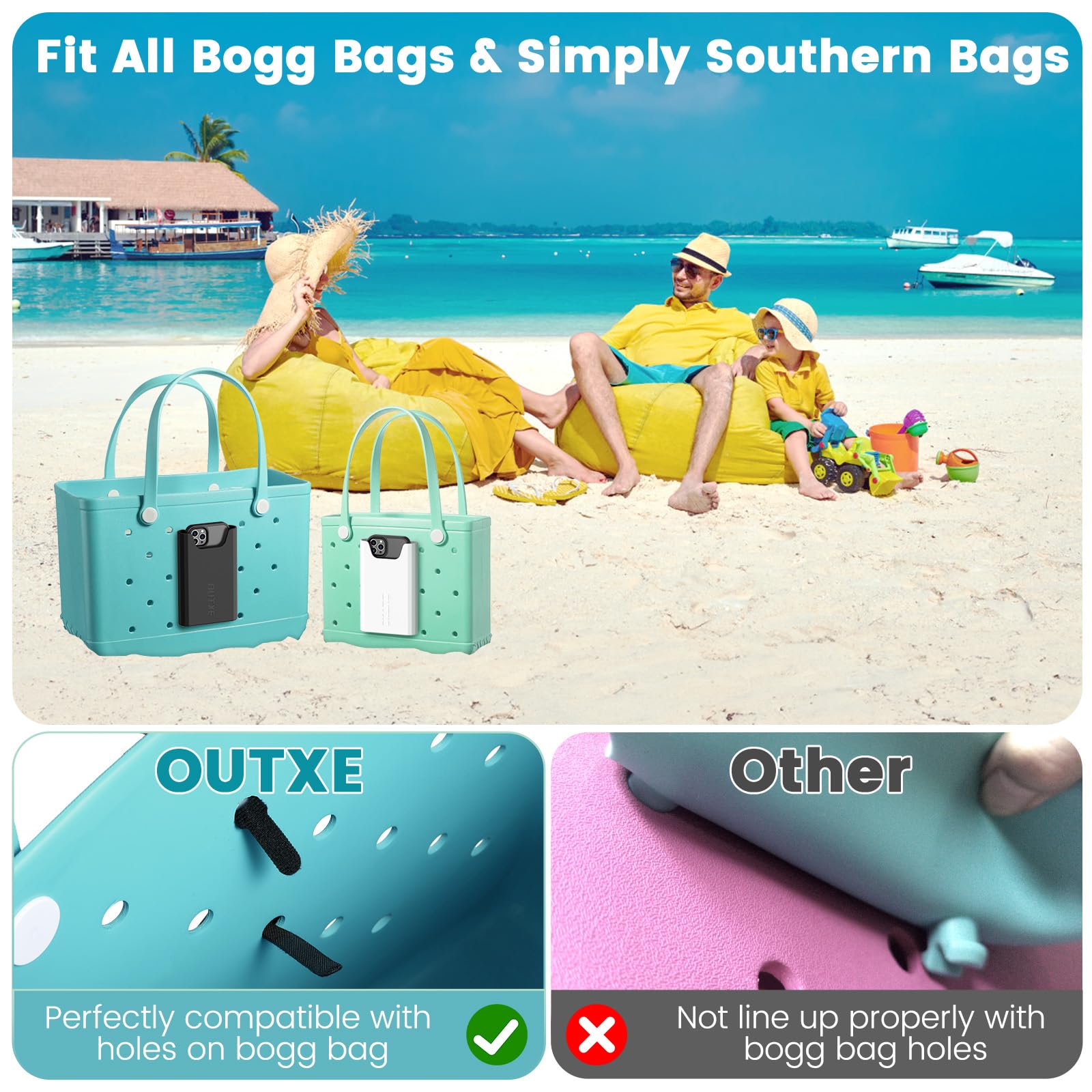 Foto 4 pulgar | Soporte De Teléfono Para Bogg Bag Outxe, Paquete De 2, Compatible Con Todas Las Bolsas Bogg - Venta Internacional.