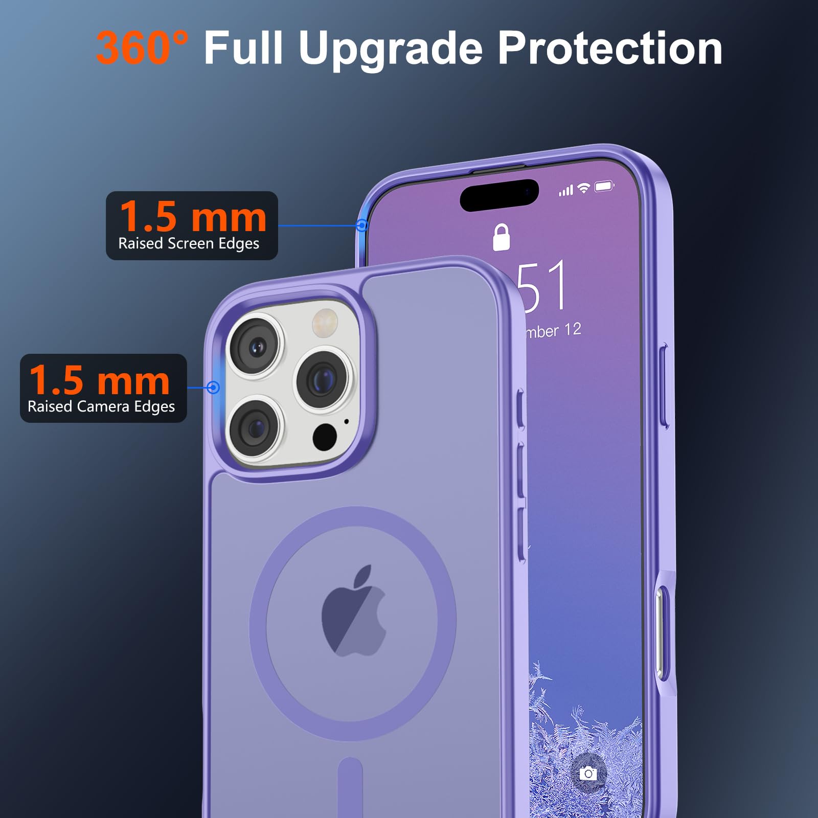 Foto 5 pulgar | Funda Magnética Supfine Para Iphone 16 Pro Púrpura - Venta Internacional.