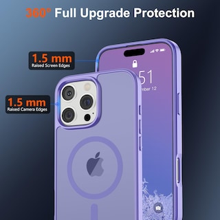 Foto 4 | Funda Magnética Supfine Para Iphone 16 Pro Púrpura - Venta Internacional.