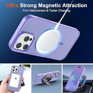 Foto 5 | Funda Magnética Supfine Para Iphone 16 Pro Púrpura - Venta Internacional.
