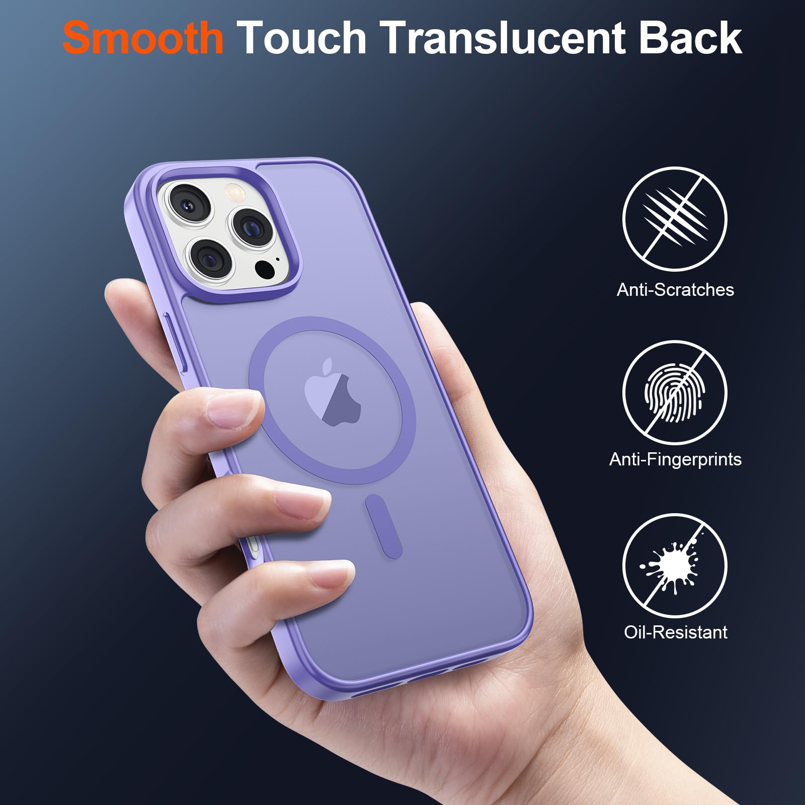 Foto 7 pulgar | Funda Magnética Supfine Para Iphone 16 Pro Púrpura - Venta Internacional.