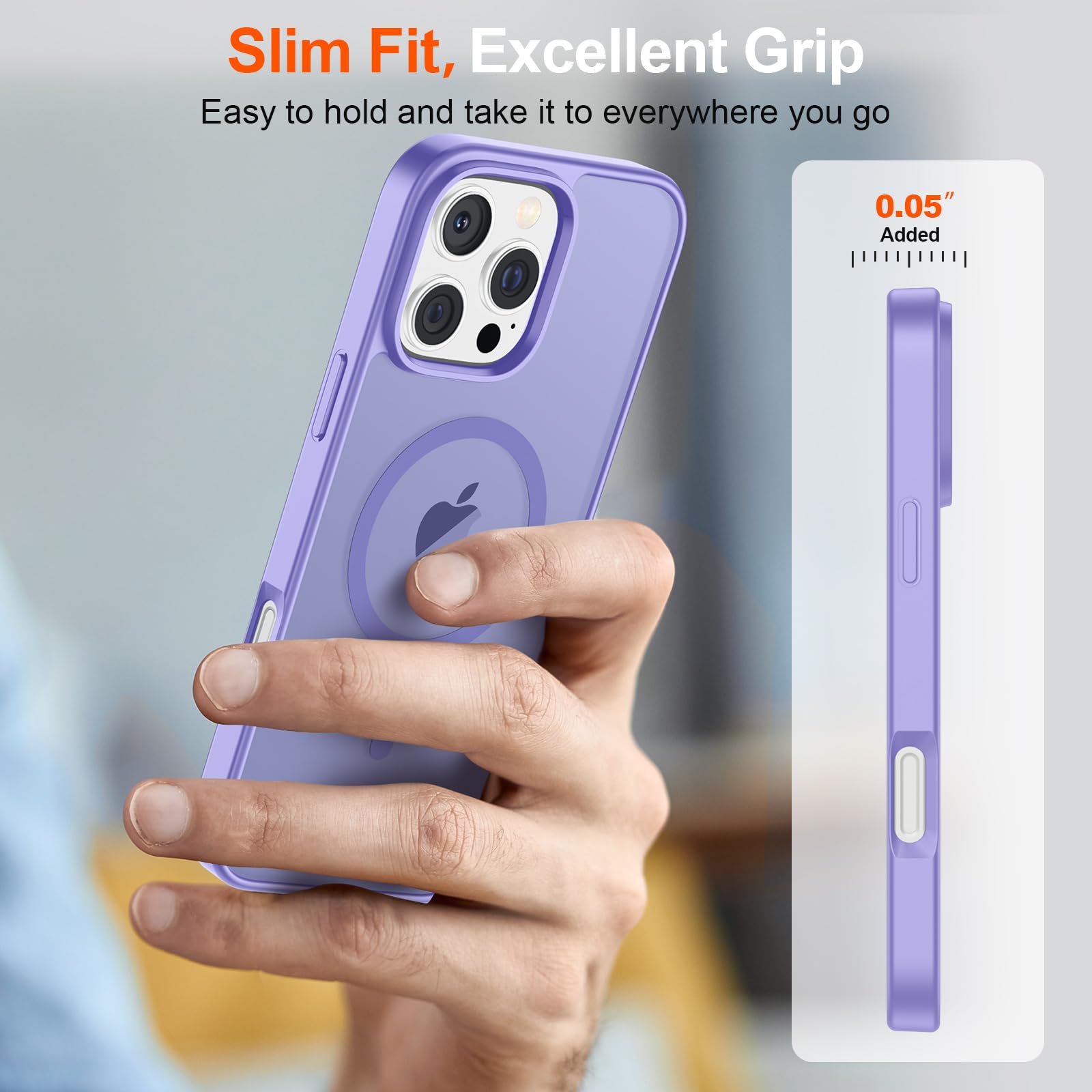 Foto 8 pulgar | Funda Magnética Supfine Para Iphone 16 Pro Púrpura - Venta Internacional.