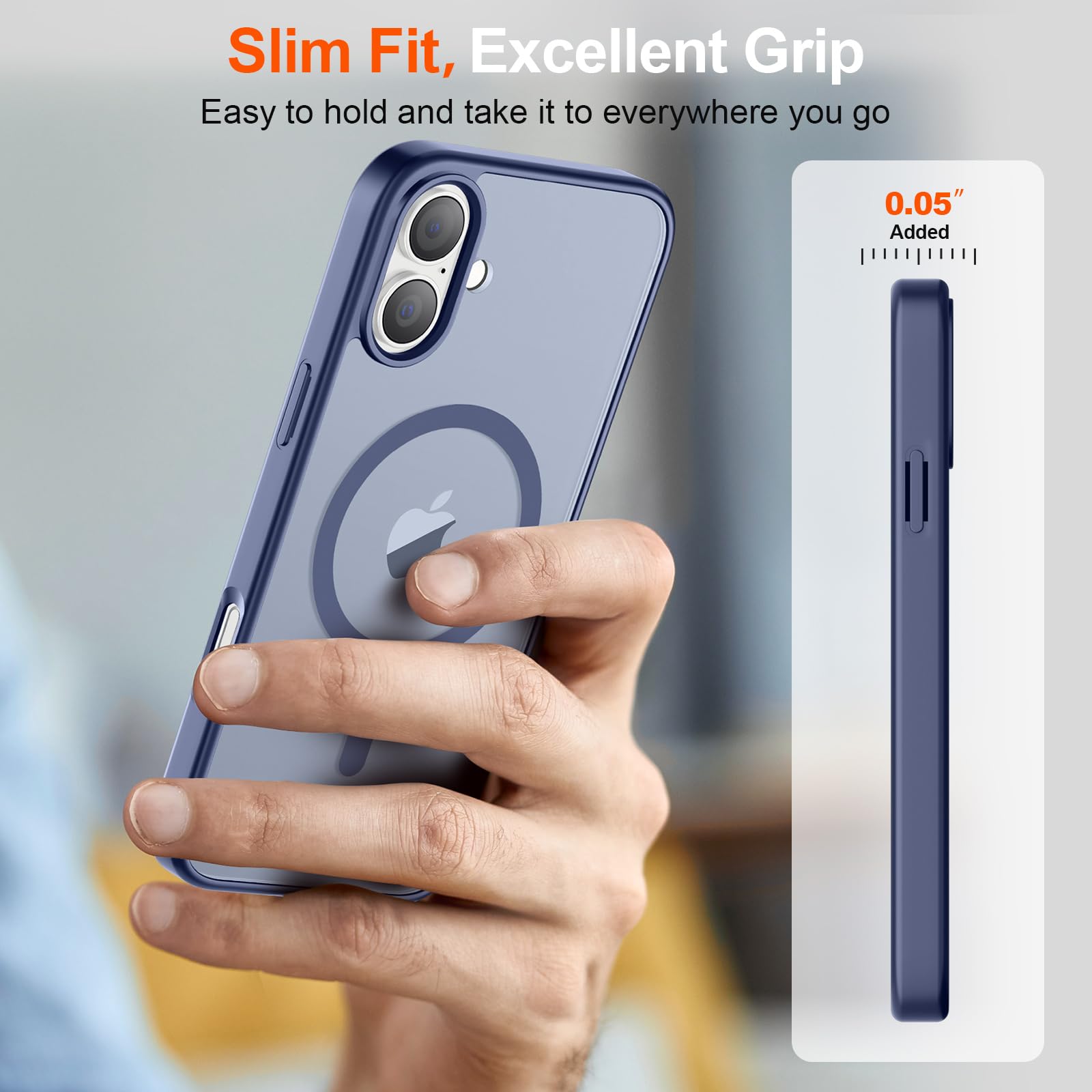 Foto 7 | Funda Magnética Supfine Para Iphone 16, Color Gris Lavanda - Venta Internacional.