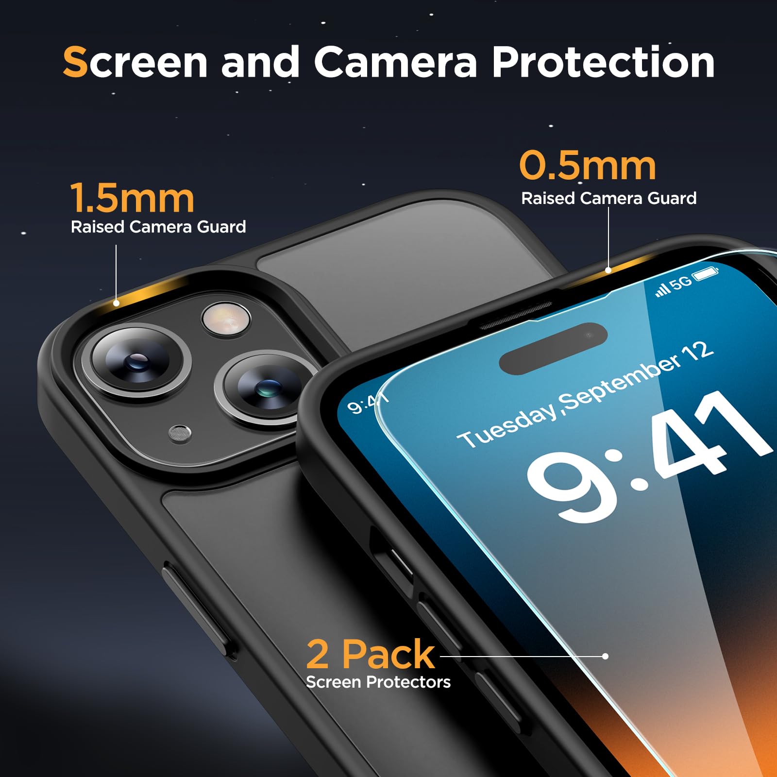 Foto 7 pulgar | Funda De Teléfono Miracase Magnetic Series Para Iphone 15 Negra - Venta Internacional.